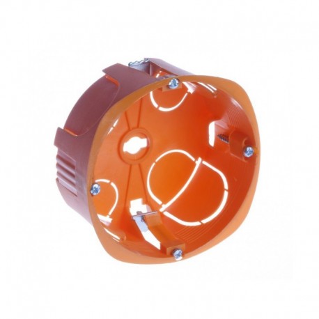 Boite d'encastrement pour cloison sèche à vis - 1 poste - profondeur 55mm - Ø85 mm