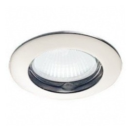 Spot encastré GU10 230V 50W rond fixe blanc