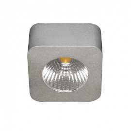 Spot en saillie apparent EVA 62R LED 5W carré fixe Argent