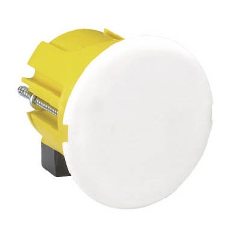 Boîte d'encastrement luminaire Batibox pour cloison sèche - couvercle de finition - pour applique
