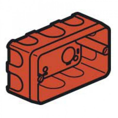 Boîte d'encastrement multiposte Batibox pour maçonnerie - 2 postes pour Mosaic - 3 modules - profondeur 40mm
