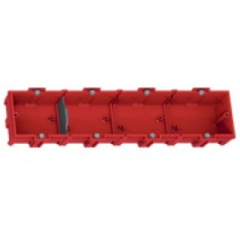 Boîte d'encastrement multiposte Batibox pour maçonnerie - 4 postes 8 à 10 modules - verticale/horizontale -profondeur 40mm