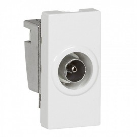 Prise TV Mosaic - Ø9,52mm mâle - 1 module - blanc