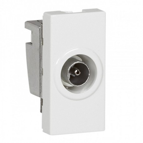 Prise TV Mosaic - Ø9,52mm mâle - 1 module - blanc