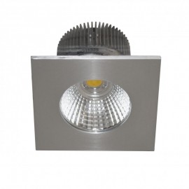 Spot LED encastré 6W 230V carré fixe aluminium