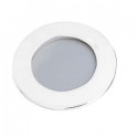 
                                    Spot LED  encastré S307 - 1,8W - 3000K - Rond - Plastique/zamac - Chrome - Non dimmable
                                