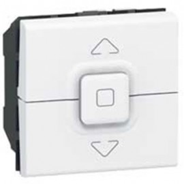 Poussoir pour 1 ou plusieurs volets-roulants - Mosaic - 2 modules - blanc