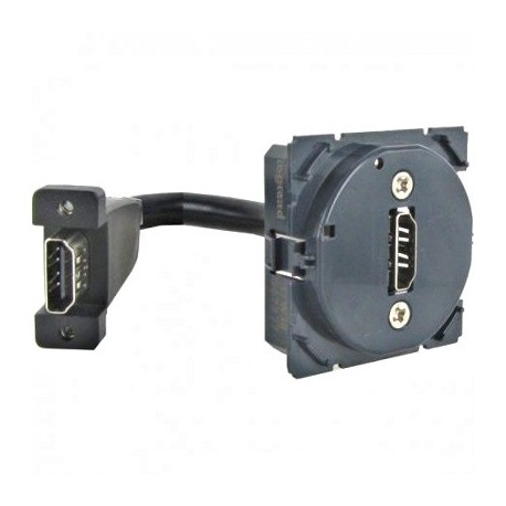 Prise audio vidéo HDMI type A Céliane - Préconnectorisée - 2 modules
