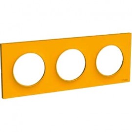 Plaque Odace Styl - Ambre - Triple horizontale verticale