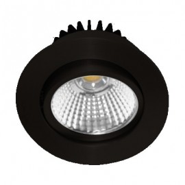 Spot encastré rond AL1014RD led - 3000k - Noir mat