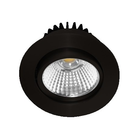 Spot encastré rond AL1014RD led - 3000k - Noir mat