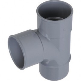 Raccord évacuation - Té pied de biche - Mâle femelle - 87.30° - 32mm