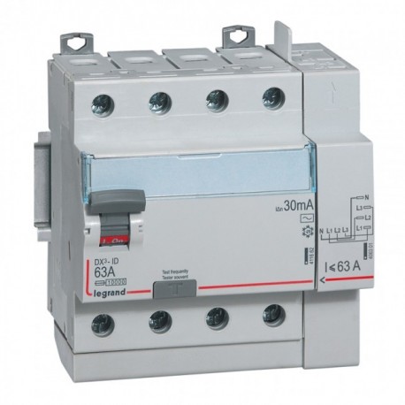 Interrupteur différentiel - 63A - 30mA - Type AC - 400V - Vis/auto