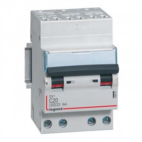 Disjoncteur DNXᶾ - 20A - Tétrapolaire - Courbe C - Auto/vis