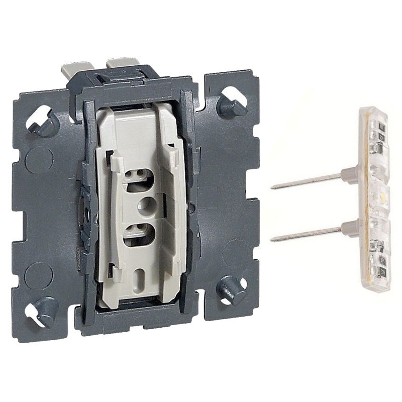 Legrand Céliane 99724 - Interrupteur va et vient TEMOIN SANS NEUTRE (sans doigt