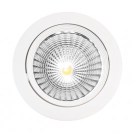 Spot encastré LED AL1016R 28W rond orientable blanc mat - 2550Lm