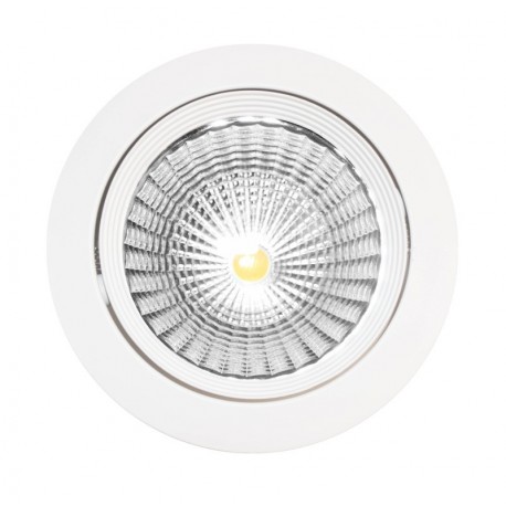 Spot encastré LED AL1016R 28W rond orientable blanc mat - 2550Lm