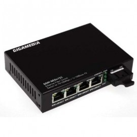 Switch 4 ports + 1 port fibre SC avec alimentation externe