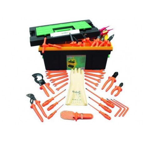 Caisse à outils plastique avec 38 outils isolés 1000V