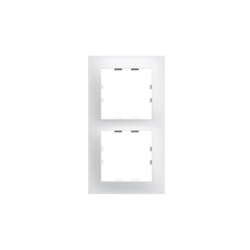 Plaque 3 Postes HAGER WS409 - Blanc, Pose Verticale, Entraxe 71mm, Neuf