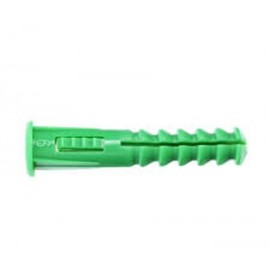 Cheville RC6 verte avec collerette - Boîte de 250