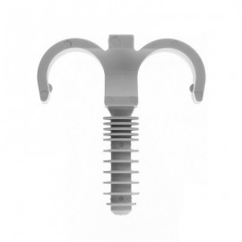 Lot de 100 colliers chevilles Ramclip Type 25 pour gaine PER ou ICTA - Double - Gris
