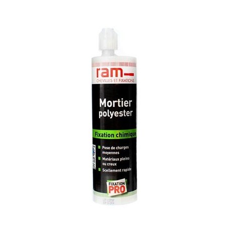 Cartouche de mortier polyester 170 ml + 1 canule