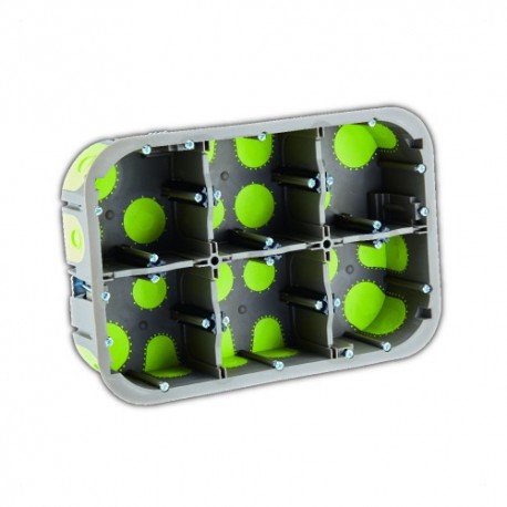 Boîte d'encastrement étanche R'BOX 2x3 postes diam 67mm prof 50mm