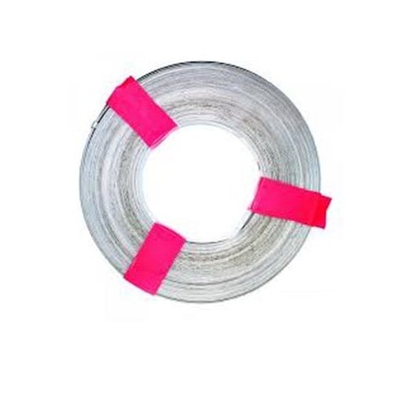 Bande non perforée en acier galvanisé - 25m x 17mm