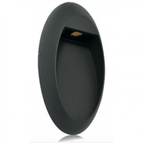 Applique extérieure murale ovale LED COB Miidex - 3W - 3000K - 230x270mm