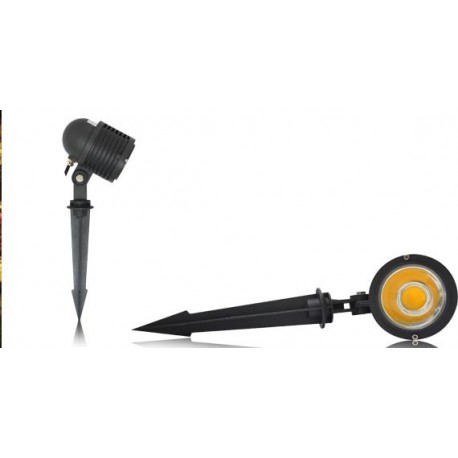 Projecteur LED COB avec piquet massif - Non dimmable - 3000K - 10W - Gris anthracite