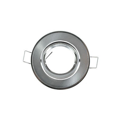 Support plafond rond orientable ∅ 86 mm - finition argent 
