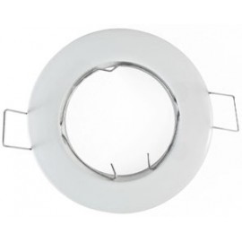 Support plafond rond fixe ∅ 79 mm - finition blanc 