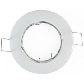 Support plafond rond fixe ∅ 79 mm - finition blanc