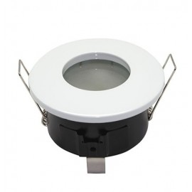 Support spot rond fixe BBC étanche Miidex - ∅83 mm - Finition blanc