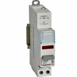 Interrupteur poussoir CX3 1 module - Double fonction - Avec voyant rouge