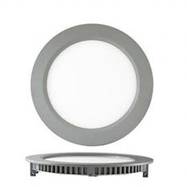 Spot plat aluminium - Plafonnier LED 18W - Ø 235mm - 3000K avec alimentation
