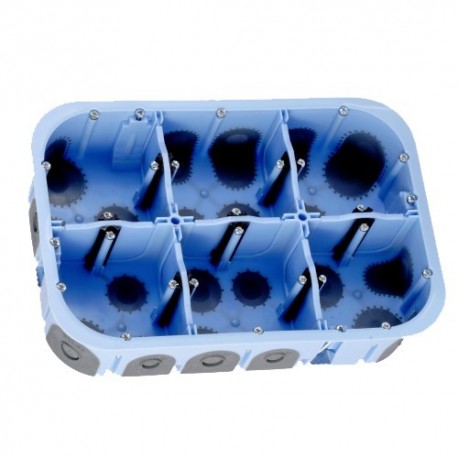 Boite d'encastrement pour cloison sèche - XL Air'Métic - 2x3 postes - Ø 67mm - Profondeur 50mm - Entraxe 71 mm