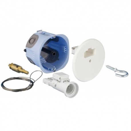 Point de centre DCL pour cloison sèche - XL Air'Métic -Ø 67mm - Système d'arrimage - Douille E27 - Fixation arrière
