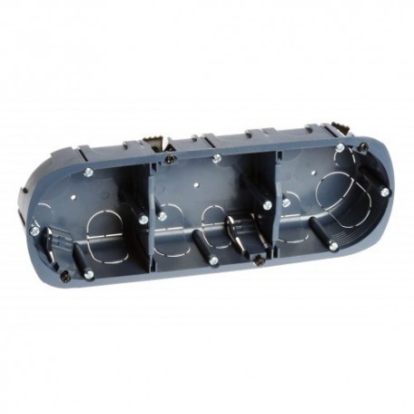 Boite d'encastrement multi-matériaux - Ø 67 mm - XL Ultra - 3 postes - Profondeur 40mm