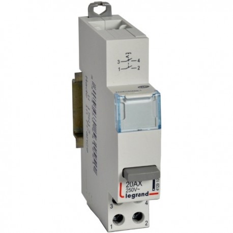 Inter-poussoir modulaire 1 module - Simple fonction sans voyant - 2 NO