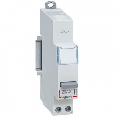 Poussoir modulaire 1 module - Simple fonction sans voyant - 1 NO