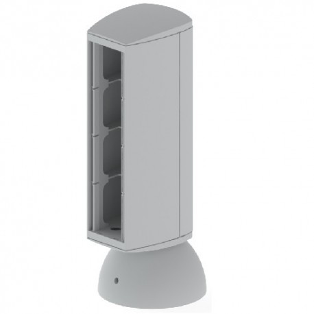 Colonnette pour 4 appareillages - U24X - Gris