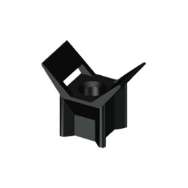 Embase à cheville standard noire - U63X - À visser