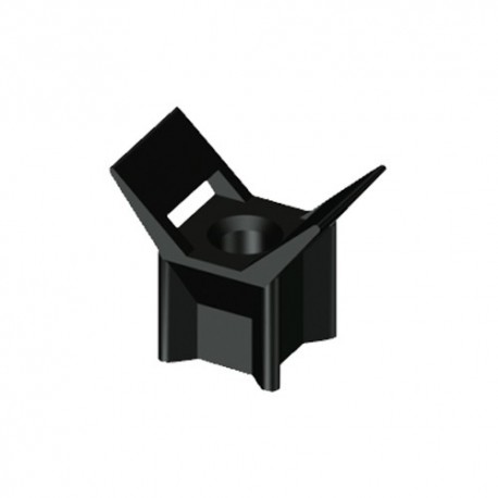 Embase à cheville standard noire - U63X - À visser