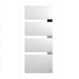 Radiateur sèche-serviettes Symphonik avec système d'enceintes Cabasse® intégré - Mât à droite - Blanc/Alu