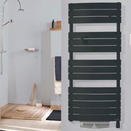 Radiateur sèche-serviettes - Riviera Digital - 500+1000 W - Avec soufflerie - Gris ardoise