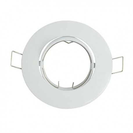 Support plafond rond orientable ∅ 92 mm - finition blanc 