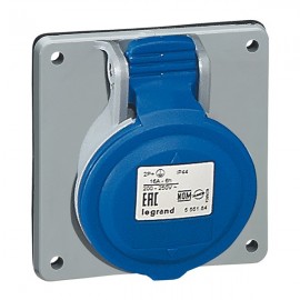 Prise à entraxe unifié P17 - 200/250 V - 16A - 2P+T - IP 44