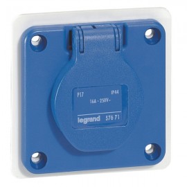 Socle de tableau à brochage domestique P17 - 250 V - 16A - 2P+T - IP 54